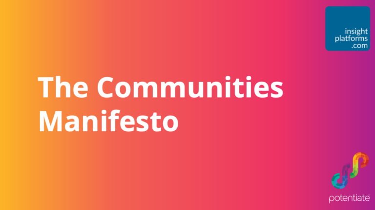 Communities Manifesto Ebook Potentiate - Insight Platforms