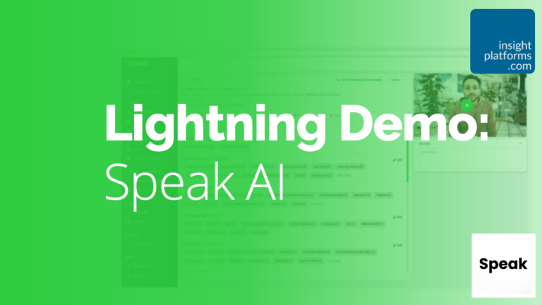 Speak AI Lightning Demo Featured Image - Insight Platforms